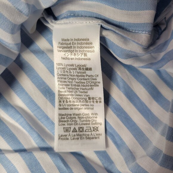 Madewell Womens Blue & White Striped Button-Down Shirt Size 10 - Picture 3 of 7